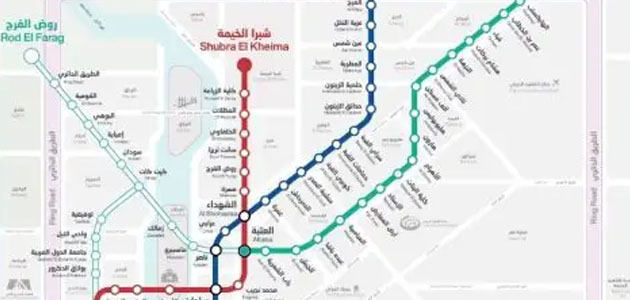 Cairo Metro line map